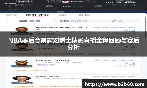 NBA季后赛雷霆对爵士精彩直播全程回顾与赛后分析